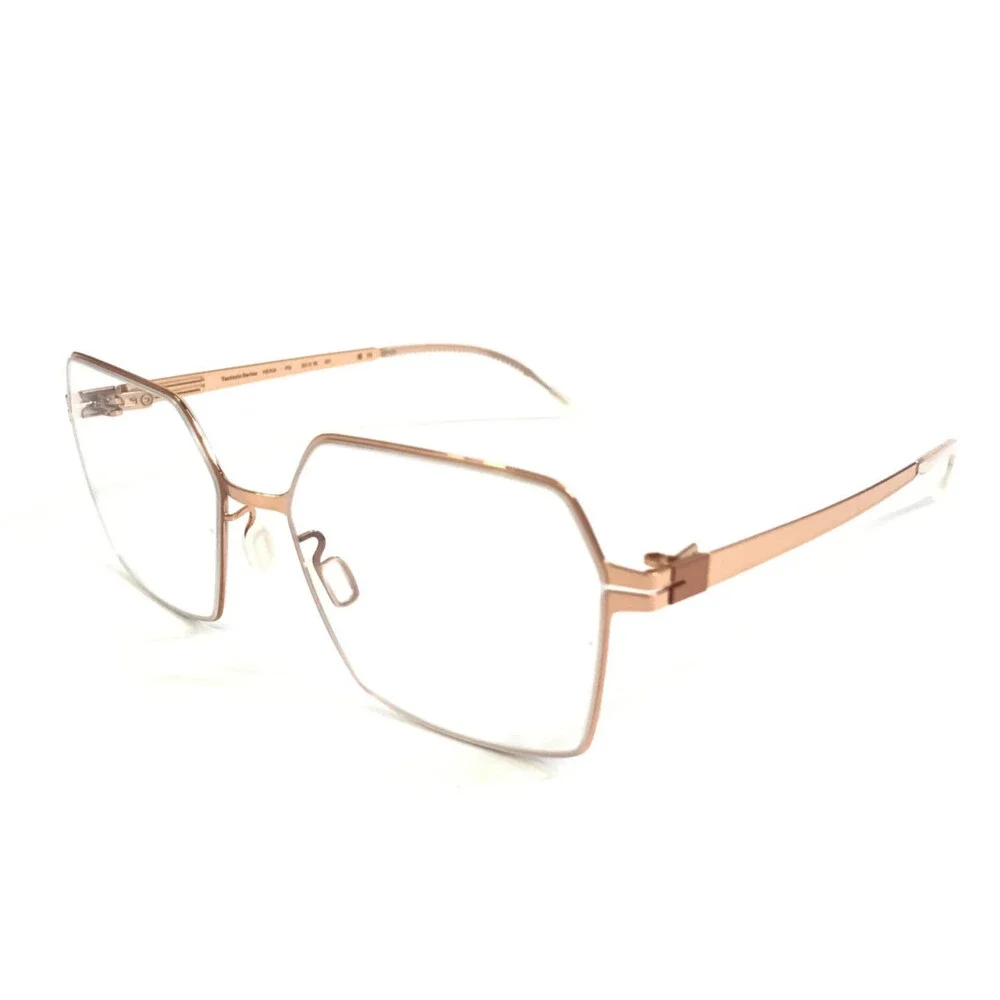 lool Eyewear Eyeglasses Frames HEXIA PG Rose Gold Polished Hexagonal 53-16-137